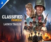 Classified: France &#39;44 - Launch Trailer &#124; PS5 Games&#60;br/&#62;&#60;br/&#62;Classified: France &#39;44 World War Two turn-based strategy game that puts you in the shoes of the French Resistance ahead of D-Day. Build a team of varied resistance fighters and take the fight to the German war machine through stealth, ambush and assault tactics. Make every shot count!&#60;br/&#62;&#60;br/&#62;#ps5 #ps5games
