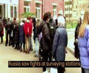 Russia sees polling station protests as Putin set to extend long rule