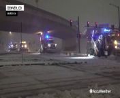 Travel was treacherous as a winter storm brought heavy snow to communities in and around Denver, Colorado, during the overnight hours of March 14.