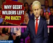 Despite his party&#39;s electoral victory, Geert Wilders abandons aspirations for Dutch prime minister, citing insufficient coalition support. Talks continue with other parties. Proposed &#92;