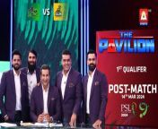 The Pavilion &#124; Peshawar Zalmi vs Multan Sultans (Post-Match) Expert Analysis &#124; 14 Mar 2024 &#124; PSL9&#60;br/&#62; &#60;br/&#62;1st Qualifier Match : Peshawar Zalmi vs Multan Sultans&#60;br/&#62;&#60;br/&#62;Catch our star-studded panel on #ThePavilion as we bring to you exclusive analysis for every match, live only on #ASportsHD!&#60;br/&#62;&#60;br/&#62;#WasimAkram #PSL9#HBLPSL9 #MohammadHafeez #MisbahUlHaq #AzharAli #FakhareAlam #quettagaladiators #multansultans &#60;br/&#62;&#60;br/&#62;Catch HBLPSL9 every moment live, exclusively on #ASportsHD!Follow the A Sports channel on WhatsApp: https://bit.ly/3PUFZv5#ASportsHD #ARYZAP