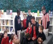 Dan Neil has been visiting Plains Farm Academy to meet the children and open the school&#39;s new library.