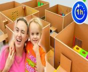 Box Fort Maze Challenge and more funny stories for kids with Chris and Mom &#124; 1 Hour Video.
