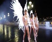 Victoria&#39;s Secret Angels Behati Prinsloo, Alessandra Ambrosio, Karlie Kloss, Adriana Lima and Lily Aldridge are shooting the new Dream Angels bra and lingerie collection for Holiday 2013.