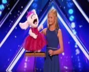 12-year-old who uses ventriloquism to overcome her shyness stuns the crowd with a surprising singing act! See her wow everyone and get a Golden Buzzer from Mel B.