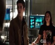 When King Shark escapes from an A.R.G.U.S. holding tank, Lila (guest star Audrey Marie Anderson) and Diggle (David Ramsey) travel to Central City to warn The Flash (Grant Gustin). King Shark shows up at the West house and attacks Joe (Jesse L. Martin), Iris (Candice Patton), Wally (Keiynan Lonsdale) and Barry. Hanelle Culpepper directed the episode written by Benjamin Raab &amp; Deric A. Hughes (#215). Original airdate 2/23/16.