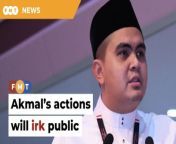 Ti Lian Ker says the Umno Youth chief’s tendency to ‘play judge, jury and executioner’ will irk the people.&#60;br/&#62;&#60;br/&#62;Read More: https://www.freemalaysiatoday.com/category/nation/2024/03/21/akmals-actions-will-see-bn-viewed-with-contempt-says-mca-senator/&#60;br/&#62;&#60;br/&#62;Laporan Lanjut: https://www.freemalaysiatoday.com/category/bahasa/tempatan/2024/03/21/usah-jadi-penguat-kuasa-hakim-senator-mca-bidas-ketua-pemuda-umno/&#60;br/&#62;&#60;br/&#62;Free Malaysia Today is an independent, bi-lingual news portal with a focus on Malaysian current affairs.&#60;br/&#62;&#60;br/&#62;Subscribe to our channel - http://bit.ly/2Qo08ry&#60;br/&#62;------------------------------------------------------------------------------------------------------------------------------------------------------&#60;br/&#62;Check us out at https://www.freemalaysiatoday.com&#60;br/&#62;Follow FMT on Facebook: https://bit.ly/49JJoo5&#60;br/&#62;Follow FMT on Dailymotion: https://bit.ly/2WGITHM&#60;br/&#62;Follow FMT on X: https://bit.ly/48zARSW &#60;br/&#62;Follow FMT on Instagram: https://bit.ly/48Cq76h&#60;br/&#62;Follow FMT on TikTok : https://bit.ly/3uKuQFp&#60;br/&#62;Follow FMT Berita on TikTok: https://bit.ly/48vpnQG &#60;br/&#62;Follow FMT Telegram - https://bit.ly/42VyzMX&#60;br/&#62;Follow FMT LinkedIn - https://bit.ly/42YytEb&#60;br/&#62;Follow FMT Lifestyle on Instagram: https://bit.ly/42WrsUj&#60;br/&#62;Follow FMT on WhatsApp: https://bit.ly/49GMbxW &#60;br/&#62;------------------------------------------------------------------------------------------------------------------------------------------------------&#60;br/&#62;Download FMT News App:&#60;br/&#62;Google Play – http://bit.ly/2YSuV46&#60;br/&#62;App Store – https://apple.co/2HNH7gZ&#60;br/&#62;Huawei AppGallery - https://bit.ly/2D2OpNP&#60;br/&#62;&#60;br/&#62;#FMTNews #AkmalSaleh #TiLianKer #BN #Umno #MCA