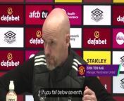 Erik ten Hag left after being asked if Manchester United could avoid their worst ever Premier League finish