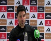 Arsenal boss Mikel Arteta reacts to tonights second half 2-0 home defeat and slipping down to 2nd in the title race, 2 point behind Man City. Arteta says its about believing and if this defeat and result derails them as contenders in the title race then they are not strong enough.&#60;br/&#62;&#60;br/&#62;Emirates Stadium, London, UK