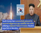 South Korea has successfully placed its second indigenous spy satellite into orbit, utilizing a SpaceX Falcon 9 rocket, Reuters reported on Monday. This strategic move occurs as tensions with North Korea escalate over space-based military capabilities.