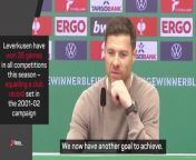 Leverkusen boss Xabi Alonso says they &#39;have another goal to achieve&#39; after reaching the the DFB Pokal final