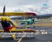 The planes are flying in Friday for the big open day at the Canberra Airport on Saturday.