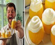 With warmer weather around the corner, this refreshing treat is the perfect way to cool down. In this video, join Matthew Francis as he shows you how to make a bright and sweet Lemon Frozen Yogurt Ripieno. Ripieno is the Italian term for “stuffed” and this recipe uses hollowed out lemons to house the sweet frozen yogurt mixture. With an adorably bright presentation and a lemony tart taste, this dessert is fresh and simple!