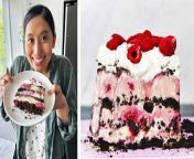 In this video, discover the secrets to creating a delectable no-bake dessert. From layering rich chocolate and tangy raspberries to making the perfect chocolate crust, we&#39;ll show you how to make this decadent cake. Get ready to elevate your dessert skills with this quick and easy Chocolate Raspberry Icebox Cake!