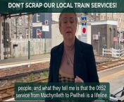 MP Liz Saville Roberts has been to Barmouth to hear how train cuts will affect constituents from 15 train