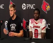 Louisville QB Tyler Shough and WR Chris Bell Spring Game Postgame (4\ 19\ 24) from bell b