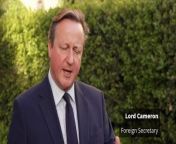 Lord Cameron has described the situation in the Middle East as &#39;very concerning&#39; but says he hopes Israel will act in a way that does not heighten tensions.&#60;br/&#62; &#60;br/&#62;Speaking in Jerusalem ahead of talks with prime minister Benjamine Netanyahu, the British foreign secretary also said he hopes to see co-ordinated sanctions against Iran from G7 countries, because it is responsible for &#39;so much of the malign activity&#39; in the region. Report by Alibhaiz. Like us on Facebook at http://www.facebook.com/itn and follow us on Twitter at http://twitter.com/itn