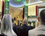 Irish FA President Conrad Kirkwood speaks ahead of the UEFA European Under-19 Championship draw at the Titanic Museum in Belfast.