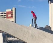 It&#39;s high time somebody finds out who removed &#39;fear&#39; from skaters&#39; dictionary, because these daring individuals do not hesitate at all! &#60;br/&#62;&#60;br/&#62;Shared by Aaron, this intriguing video captures him skating a bridge in Reno, Nevada. &#60;br/&#62;&#60;br/&#62;This madcap adventure kicks off on a smooth note but almost ends with Aaron taking a gnarly fall. However, as they say, minor botches are nothing compared to the love for the game. &#60;br/&#62;&#60;br/&#62;Moreover, it goes without saying that Aaron would do it all over again if given the chance.&#60;br/&#62;Location: Reno, Nevada, USA &#60;br/&#62;WooGlobe Ref : WGA547430&#60;br/&#62;For licensing and to use this video, please email licensing@wooglobe.com