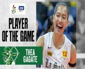 Thea Gagate and the Lady Spikers continue their mastery of Ateneo.
