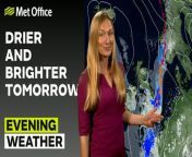 Cloud and outbreaks of drizzle will continue to spread southwards into central and southern parts of England and Wales. Clear spells will tend to develop over most of Scotland and northern parts of England. A cold night to come with freeze conditions over central Scotland and the far southeast of England. Clearer and brighter conditions developing tomorrow. – This is the Met Office UK Weather forecast for the evening of 22/04/24. Bringing you today’s weather forecast is Annie Shuttleworth.