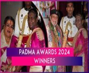 On April 22, former vice president M Venkaiah Naidu, actor-turned-politician Mithun Chakraborty, singer Usha Uthup, tennis player Rohan Bopanna &amp; many other prominent personalities were conferred with Padma awards. President Droupadi Murmu presented the awards. Founder of Sulabh International, Bindeshwar Pathak, posthumously &amp; renowned Bharatanatyam dancer Padma Subrahmanyam were conferred with the Padma Vibhushan. Former Uttar Pradesh governor Ram Naik and industrialist Sitaram Jindal were conferred with the Padma Bhushan. Padma Awards, one of the highest civilian honours of the country, are conferred in three categories - Padma Vibhushan, Padma Bhushan and Padma Shri. Watch the video to know more.&#60;br/&#62;