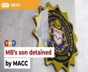 A senior officer in the said menteri besar’s office was also reportedly detained.&#60;br/&#62;&#60;br/&#62;&#60;br/&#62;Read More: https://www.freemalaysiatoday.com/category/nation/2024/04/24/son-of-menteri-besar-detained-by-macc/&#60;br/&#62;&#60;br/&#62;Laporan Lanjut: https://www.freemalaysiatoday.com/category/bahasa/tempatan/2024/04/24/tuntutan-palsu-anak-mb-antara-6-direman/&#60;br/&#62;&#60;br/&#62;&#60;br/&#62;Free Malaysia Today is an independent, bi-lingual news portal with a focus on Malaysian current affairs.&#60;br/&#62;&#60;br/&#62;Subscribe to our channel - http://bit.ly/2Qo08ry&#60;br/&#62;------------------------------------------------------------------------------------------------------------------------------------------------------&#60;br/&#62;Check us out at https://www.freemalaysiatoday.com&#60;br/&#62;Follow FMT on Facebook: https://bit.ly/49JJoo5&#60;br/&#62;Follow FMT on Dailymotion: https://bit.ly/2WGITHM&#60;br/&#62;Follow FMT on X: https://bit.ly/48zARSW &#60;br/&#62;Follow FMT on Instagram: https://bit.ly/48Cq76h&#60;br/&#62;Follow FMT on TikTok : https://bit.ly/3uKuQFp&#60;br/&#62;Follow FMT Berita on TikTok: https://bit.ly/48vpnQG &#60;br/&#62;Follow FMT Telegram - https://bit.ly/42VyzMX&#60;br/&#62;Follow FMT LinkedIn - https://bit.ly/42YytEb&#60;br/&#62;Follow FMT Lifestyle on Instagram: https://bit.ly/42WrsUj&#60;br/&#62;Follow FMT on WhatsApp: https://bit.ly/49GMbxW &#60;br/&#62;------------------------------------------------------------------------------------------------------------------------------------------------------&#60;br/&#62;Download FMT News App:&#60;br/&#62;Google Play – http://bit.ly/2YSuV46&#60;br/&#62;App Store – https://apple.co/2HNH7gZ&#60;br/&#62;Huawei AppGallery - https://bit.ly/2D2OpNP&#60;br/&#62;&#60;br/&#62;#FMTNews #MACC #FalseClaims #FalsifiedDocuments #Detained