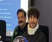 Tony Khan wears neck brace during NFL DraftSource: NFL Network
