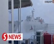 The Philippines on Wednesday (May 1) accused China&#39;s coast guard of elevating tensions in the South China Sea after two vessels suffered damage from water cannon use by Beijing, says Philippine Coast Guard spokesman Jay Tarriela. &#60;br/&#62;&#60;br/&#62;WATCH MORE: https://thestartv.com/c/news&#60;br/&#62;SUBSCRIBE: https://cutt.ly/TheStar&#60;br/&#62;LIKE: https://fb.com/TheStarOnline
