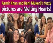 Bollywood luminaries recently came together as Rani Mukherjee crossed paths with Aamir Khan, alongside his daughter Ira Khan and son-in-law Nupur Shikhare. Ira graciously shared glimpses of this rendezvous on her Instagram, capturing the warm camaraderie among them.&#60;br/&#62;&#60;br/&#62;#aamirkhan #ranimukerji #irakhan #trending #viral #bollywood #entertainmentnews #celebupdate