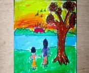 Happy Mother's day drawing for kids from honey oil