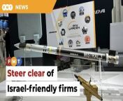 The group names Lockheed Martin and BAE Systems as well as Google and Intel as some companies that are &#39;known to be complicit&#39;. &#60;br/&#62;&#60;br/&#62;Read More: &#60;br/&#62;https://www.freemalaysiatoday.com/category/nation/2024/05/07/stop-dealing-with-israel-friendly-firms-bds-msia-urges-govt/&#60;br/&#62;&#60;br/&#62;Free Malaysia Today is an independent, bi-lingual news portal with a focus on Malaysian current affairs.&#60;br/&#62;&#60;br/&#62;Subscribe to our channel - http://bit.ly/2Qo08ry&#60;br/&#62;------------------------------------------------------------------------------------------------------------------------------------------------------&#60;br/&#62;Check us out at https://www.freemalaysiatoday.com&#60;br/&#62;Follow FMT on Facebook: https://bit.ly/49JJoo5&#60;br/&#62;Follow FMT on Dailymotion: https://bit.ly/2WGITHM&#60;br/&#62;Follow FMT on X: https://bit.ly/48zARSW &#60;br/&#62;Follow FMT on Instagram: https://bit.ly/48Cq76h&#60;br/&#62;Follow FMT on TikTok : https://bit.ly/3uKuQFp&#60;br/&#62;Follow FMT Berita on TikTok: https://bit.ly/48vpnQG &#60;br/&#62;Follow FMT Telegram - https://bit.ly/42VyzMX&#60;br/&#62;Follow FMT LinkedIn - https://bit.ly/42YytEb&#60;br/&#62;Follow FMT Lifestyle on Instagram: https://bit.ly/42WrsUj&#60;br/&#62;Follow FMT on WhatsApp: https://bit.ly/49GMbxW &#60;br/&#62;------------------------------------------------------------------------------------------------------------------------------------------------------&#60;br/&#62;Download FMT News App:&#60;br/&#62;Google Play – http://bit.ly/2YSuV46&#60;br/&#62;App Store – https://apple.co/2HNH7gZ&#60;br/&#62;Huawei AppGallery - https://bit.ly/2D2OpNP&#60;br/&#62;&#60;br/&#62;#FMTNews #Israel #FireArms #Business #BDSMalaysia