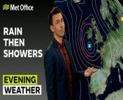 A band of rain will spread slowly and erratically northeastwards across England, Wales and Scotland, perhaps the far east staying dry. Northern Ireland will become mostly dry but blustery showers arrive in parts of southwest England– This is the Met Office UK Weather forecast for the evening of 13/05/24. Bringing you today’s weather forecast is Aidan McGivern