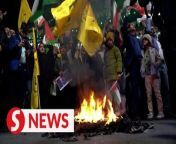 Iranian protesters burned Israeli and American flags as they gathered in Tehran to condemn a suspected Israeli attack on Iran&#39;s embassy in Damascus, Syria on Monday (April 1).&#60;br/&#62;&#60;br/&#62;WATCH MORE: https://thestartv.com/c/news&#60;br/&#62;SUBSCRIBE: https://cutt.ly/TheStar&#60;br/&#62;LIKE: https://fb.com/TheStarOnline