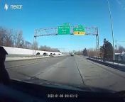 Occurred on January 6, 2022 / Cedar Rapids, Iowa, USA&#60;br/&#62;&#60;br/&#62;: While I was headed back to our hotel, I witnessed this car going north in the fast lane on I 380 South in Cedar Rapids, IA. The suspect vehicle ended up hitting 2 semis as well as a few other vehicles, even tipping one semi over, causing corn to spill out on the highway. To my surprise, the culprit driver lived to tell the tale, as he stripped naked after crashing, got out of his car, and started walking the highway in subzero temperatures.