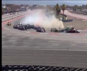 Indycar 2024 Thermal Club Race 1 Start Grosjean Veekey Crashes from all natural blonde with huge boobs