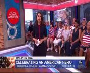 Robin Roberts honors veteran Charles McGee, a World War II colonel and Bronze star recipient, who flew more than 400 missions in different wars.