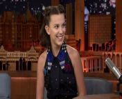 Millie Bobby Brown talks about her love of Keeping Up with the Kardashians while teaching Jimmy their special language and discusses Season 2 of Stranger Things.