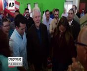 Former President Bill Clinton visited Puerto Rico on Monday and met with many left homeless after Hurricane Maria struck the island in September.