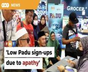 Ahmad Fauzi Abdul Hamid says it has more to do with apathy towards Putrajaya’s initiative, while two analysts point to doubts on eligibility for government aid.&#60;br/&#62;&#60;br/&#62;&#60;br/&#62;Read More: &#60;br/&#62;https://www.freemalaysiatoday.com/category/nation/2024/03/22/low-padu-sign-ups-dont-reflect-phs-non-malay-support-say-analysts/&#60;br/&#62;&#60;br/&#62;Laporan Lanjut: &#60;br/&#62;https://www.freemalaysiatoday.com/category/bahasa/tempatan/2024/03/22/daftar-padu-rendah-bukan-petunjuk-sokongan-bukan-melayu-kepada-ph-kata-penganalisis/&#60;br/&#62;&#60;br/&#62;&#60;br/&#62;Free Malaysia Today is an independent, bi-lingual news portal with a focus on Malaysian current affairs.&#60;br/&#62;&#60;br/&#62;Subscribe to our channel - http://bit.ly/2Qo08ry&#60;br/&#62;------------------------------------------------------------------------------------------------------------------------------------------------------&#60;br/&#62;Check us out at https://www.freemalaysiatoday.com&#60;br/&#62;Follow FMT on Facebook: https://bit.ly/49JJoo5&#60;br/&#62;Follow FMT on Dailymotion: https://bit.ly/2WGITHM&#60;br/&#62;Follow FMT on X: https://bit.ly/48zARSW &#60;br/&#62;Follow FMT on Instagram: https://bit.ly/48Cq76h&#60;br/&#62;Follow FMT on TikTok : https://bit.ly/3uKuQFp&#60;br/&#62;Follow FMT Berita on TikTok: https://bit.ly/48vpnQG &#60;br/&#62;Follow FMT Telegram - https://bit.ly/42VyzMX&#60;br/&#62;Follow FMT LinkedIn - https://bit.ly/42YytEb&#60;br/&#62;Follow FMT Lifestyle on Instagram: https://bit.ly/42WrsUj&#60;br/&#62;Follow FMT on WhatsApp: https://bit.ly/49GMbxW &#60;br/&#62;------------------------------------------------------------------------------------------------------------------------------------------------------&#60;br/&#62;Download FMT News App:&#60;br/&#62;Google Play – http://bit.ly/2YSuV46&#60;br/&#62;App Store – https://apple.co/2HNH7gZ&#60;br/&#62;Huawei AppGallery - https://bit.ly/2D2OpNP&#60;br/&#62;&#60;br/&#62;#FMTNews #Padu #LowSignUp #NonMalay #Support #RafiziRamli