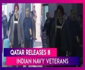 Eight Indian Navy veterans who were sentenced to death in Qatar, were released by Doha on February 12. Capital punishment was commuted to an extended prison term earlier following diplomatic intervention by the central government, reported ANI. Families of the Navy veterans had made desperate pleas for their release and safe passage back to India. The Ministry of External Affairs (MEA) had assured that it would use all diplomatic channels to bring back the veterans. Of the eight former Navy officers, seven have already returned to India, MEA) said in an official statement on February 12 as reported by ANI. Watch the video to know more.&#60;br/&#62;