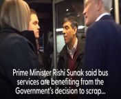 Sunak boasts that scrapping HS2 northern leg helps bus services while on depot visitPA