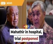 High Court is told the former prime minister has been warded at the National Heart Institute and is unfit to attend court.&#60;br/&#62;&#60;br/&#62;Read More: &#60;br/&#62;https://www.freemalaysiatoday.com/category/nation/2024/02/13/dr-ms-libel-trial-over-zahids-kutty-remark-begins-july-19/&#60;br/&#62;&#60;br/&#62;Laporan Lanjut: &#60;br/&#62;https://www.freemalaysiatoday.com/category/bahasa/tempatan/2024/02/13/bicara-saman-fitnah-dr-m-zahid-tangguh-19-julai-ini/&#60;br/&#62;&#60;br/&#62;Free Malaysia Today is an independent, bi-lingual news portal with a focus on Malaysian current affairs.&#60;br/&#62;&#60;br/&#62;Subscribe to our channel - http://bit.ly/2Qo08ry&#60;br/&#62;------------------------------------------------------------------------------------------------------------------------------------------------------&#60;br/&#62;Check us out at https://www.freemalaysiatoday.com&#60;br/&#62;Follow FMT on Facebook: http://bit.ly/2Rn6xEV&#60;br/&#62;Follow FMT on Dailymotion: https://bit.ly/2WGITHM&#60;br/&#62;Follow FMT on Twitter: http://bit.ly/2OCwH8a &#60;br/&#62;Follow FMT on Instagram: https://bit.ly/2OKJbc6&#60;br/&#62;Follow FMT on TikTok : https://bit.ly/3cpbWKK&#60;br/&#62;Follow FMT Telegram - https://bit.ly/2VUfOrv&#60;br/&#62;Follow FMT LinkedIn - https://bit.ly/3B1e8lN&#60;br/&#62;Follow FMT Lifestyle on Instagram: https://bit.ly/39dBDbe&#60;br/&#62;------------------------------------------------------------------------------------------------------------------------------------------------------&#60;br/&#62;Download FMT News App:&#60;br/&#62;Google Play – http://bit.ly/2YSuV46&#60;br/&#62;App Store – https://apple.co/2HNH7gZ&#60;br/&#62;Huawei AppGallery - https://bit.ly/2D2OpNP&#60;br/&#62;&#60;br/&#62;#FMTNews #DrMahathirMohamad #AhmadZahidHamidi #Kutty #IJN