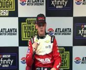 Jesse Love wins the pole at Atlanta Motor Speedway in the Xfinity Series making him the first driver in the series to win back-to-back poles in their first two starts.