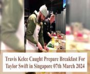 In a heartwarming gesture that melted fans&#39; hearts, Kansas City Chiefs&#39; tight end superstar Travis Kelce showcased his culinary skills in the kitchen on March 7, 2024, in Singapore. The NFL sensation was caught preparing a delightful breakfast for his girlfriend, pop icon Taylor Swift, just hours before her highly anticipated performance at the Singapore National Stadium.&#60;br/&#62;&#60;br/&#62;Travis, known for his prowess on the football field, demonstrated his softer side as he carefully crafted a morning feast for Taylor. The kitchen footage captured the Kansas City Chiefs&#39; star effortlessly navigating the cooking process, emphasizing his dedication and love for the global music sensation.&#60;br/&#62;&#60;br/&#62;As the aroma of the freshly prepared breakfast filled the air, Travis Kelce, accompanied by his friends, ensured that Taylor Swift would start her day on a delightful note. The intimate moments shared between the power couple were a testament to the depth of their connection and the thoughtful gestures that define their relationship.&#60;br/&#62;&#60;br/&#62;Join us in celebrating these precious moments between Travis Kelce and Taylor Swift. Subscribe to our channel for an exclusive look into the lives of your favorite celebrities, bringing you closer to the magic that unfolds behind the scenes. Don&#39;t miss out – hit the subscribe button now for more heartwarming updates!
