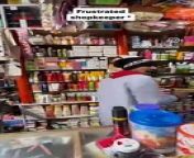 funny viral video - frustrated shopkeeper &#60;br/&#62;hello guys this channel is for funny video&#60;br/&#62;if you like the video please like follow and subscribe my channel.&#60;br/&#62;thank you &#60;br/&#62;