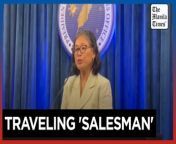 Marcos flies to Germany, Czech Republic next week&#60;br/&#62;&#60;br/&#62;Foreign Affairs Assistant Secretary Maria Elena Algabre on Friday, March 8, 2024, says President Ferdinand Marcos Jr. and First Lady Marie Louise &#92;