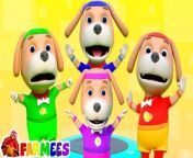 Five Little Dogs by Farmees is a nursery rhymes channel for kindergarten children .These kids songs are great for learning alphabets, numbers, shapes, colors and lot more. We are a one stop shop for your children to learn nursery rhymes.&#60;br/&#62;&#60;br/&#62;#fivelittledogs #nurseryrhymes #kidsmusic #babysongs #farmees #cartoon #toddler #learningvideos