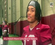 Alabama defensive back Malachi Moore explains why he still wanted to play for the Crimson Tide even after Nick Saban retired.