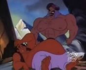 Aladdin the Animated Series is a 1994 cartoon based on the movie. On episode 33, Abis Mal imagines himslef with muscles.